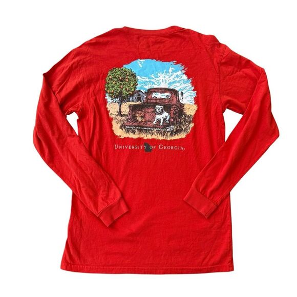Southern Collegiate Apparel University of Georgia long sleeve shirt cotton sz S - Picture 1 of 6